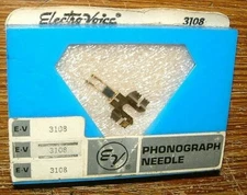 Record Needle EV3108 for SHURE A9,-10S, D, in PC-2 WC-9, -10, N644-sd 753-DS11