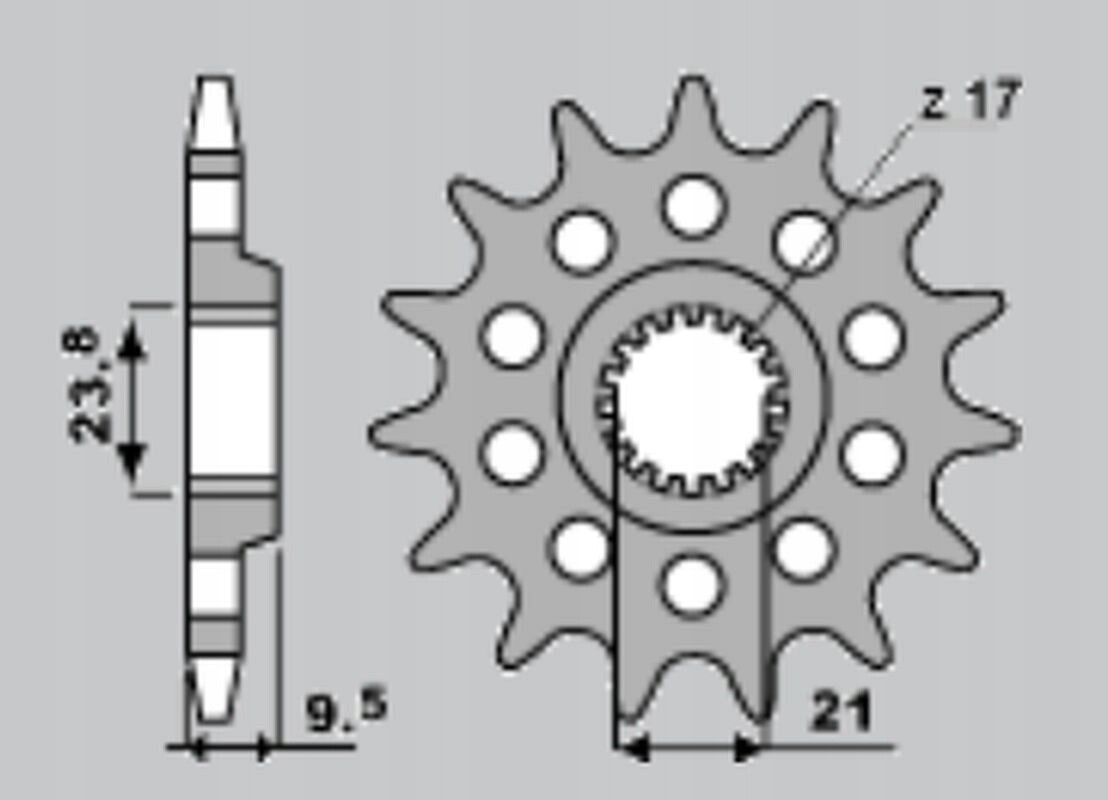Pignon avant JTF1441.14 anti usure pour chaîne Suzuki RMZ 450