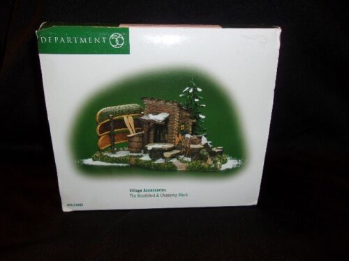 Department 56 "The Woodshed & Chopping Block" #52895 Village Accessories A-5417 - Picture 1 of 5