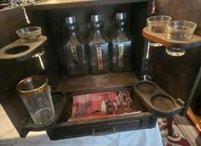 Vtg PORTABLE  LIQUOR CABINET/Mini BAR.      Made In JAPAN.