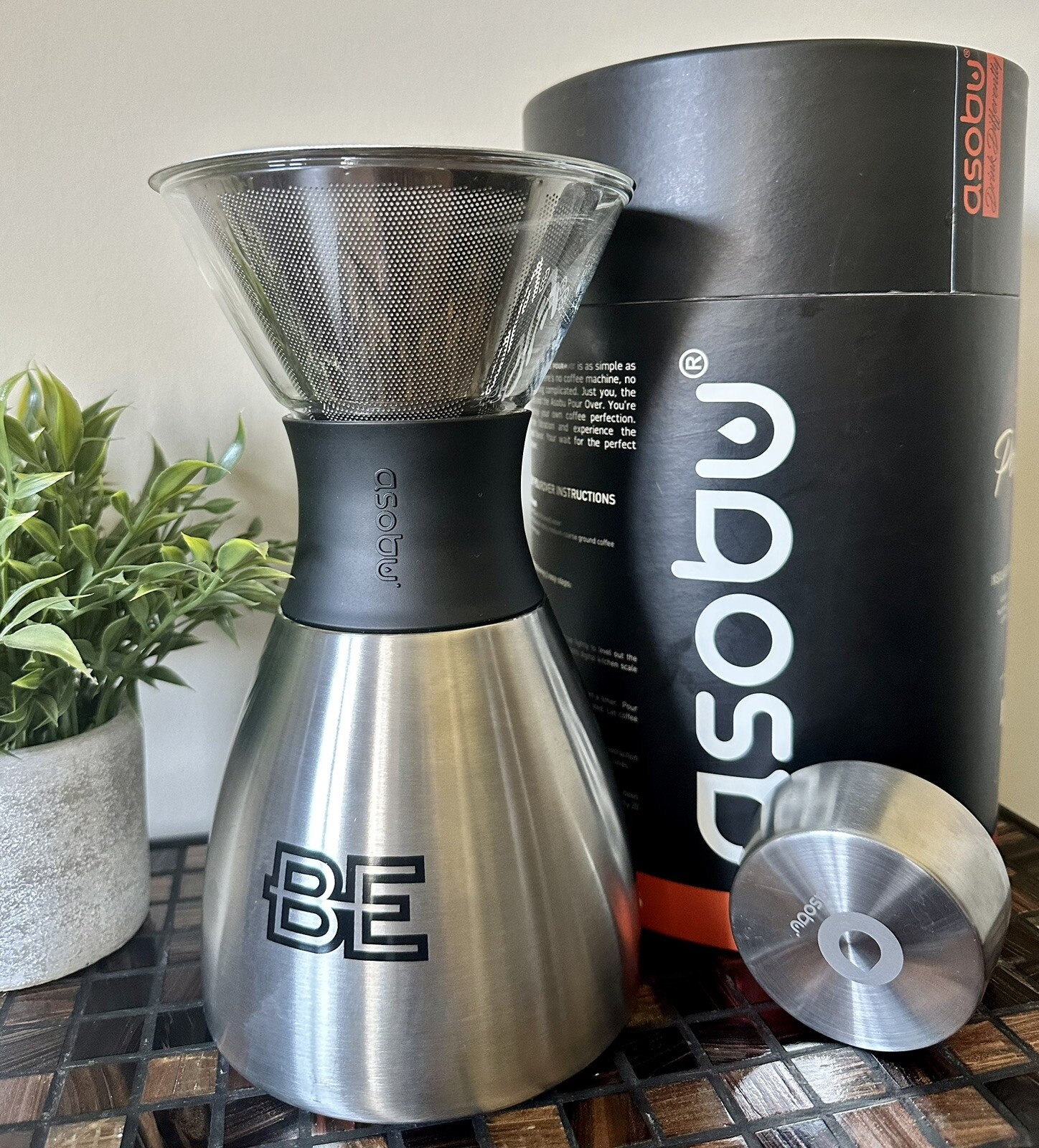 Silver Pour Over - PO300  Insulated Pourover Coffee Maker 