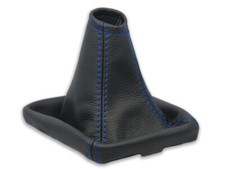 FÜR SUBARU FORESTER SH 08-13 SCHALTMANSCHETTE SCHALTSACK LEDER NAHT DUNKELBLAU