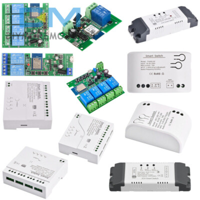 1/2/4CH Smart WiFi Switch Relay Module Wireless Remote DC 7-32V/AC85-250V 433MHZ