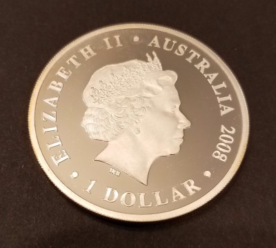 091:オーストラリア 2009年1ドル銀貨1ozエリザベスⅡダイヤ原石入 091:オーストラリア 2009年1ドル銀貨1ozエリザベスⅡダイヤ原石入 091