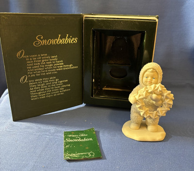 Department 56 SNOWBABIES FIGURINE ''I MADE THIS JUST FOR YOU'' # 6802-0 W/Box