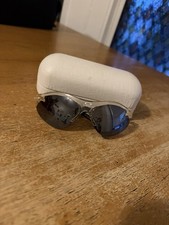 Vintage 90s Y2K Oakley Sunglasses Reflective Silver Lenses Clear Frame