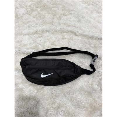 Nike Black Waist Fanny Pack with White Swoosh Logo Running bag