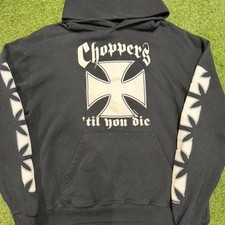 Choppers till you die black hoodie biker skater