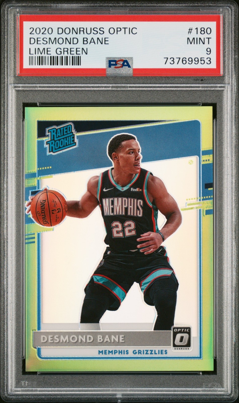2020 Donruss Optic Desmond Bane #180 RC Lime Green Prizm /149 Grizzlies Magic 🔥