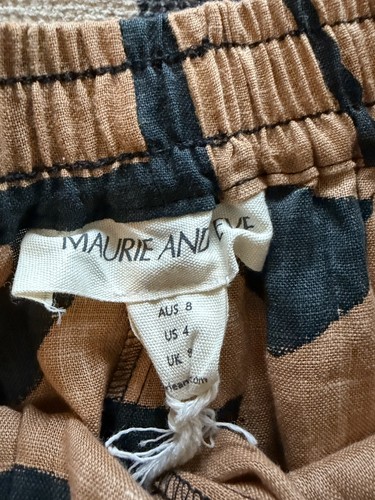 Maurie & Eve 100% Linen Co Ord Shirt and Shorts Set size 8 - Picture 2 of 8