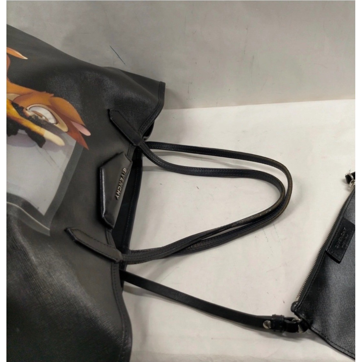 Givenchy Bambi Antigona Tote Bag Black Disney Collaboration Large with Pouch image 6