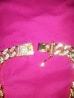Gold Toned rhinestone Cuban Link necklace 14mm Coarse Encryption Full Diameter — photo 4