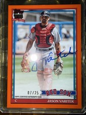 2026 Topps Series 1 Auto Jason Varitek Red Sox Orange 7/25 - 2007 WS Champion