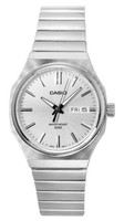 Casio Standard Analog Edelstahl Silber Zifferblatt Quarz MTP-E735D-7AV Herrenuhr