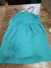 Sezane green v neck tank mini dress sz 36 (US 4)
