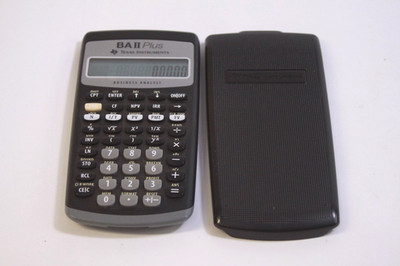 Texas Instruments BA II Plus Financial Calculator LCD Battery Handheld w/ Cover