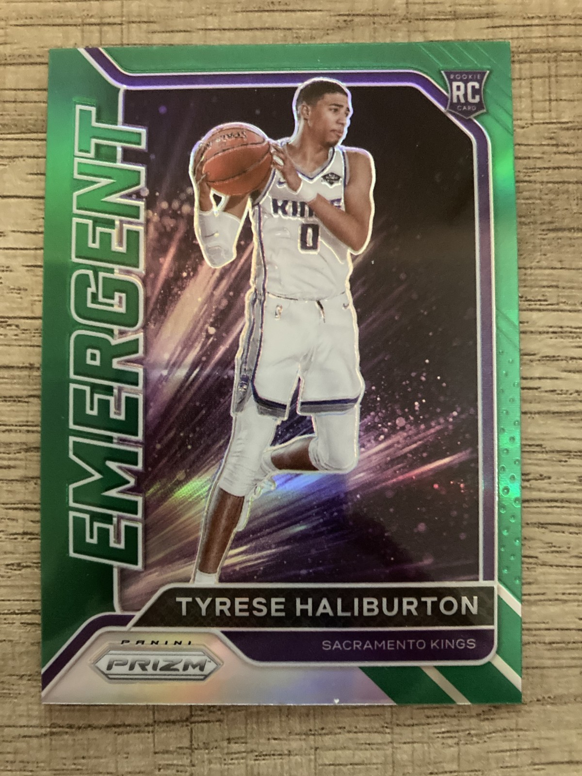 2020-21 Panini Prizm Tyrese Haliburton RC Rookie Emergent Green Prizm #29