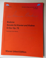 Brahms, Sonate pour violon et piano, sol majeur, opus 78