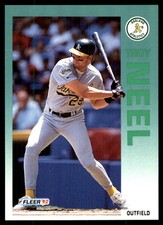 Troy Neel 1992 Fleer Update #U-50 Athletics MLB READ FREE SHIPPING AutographDen