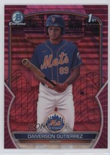 2023 Bowman Chrome Fuchsia & Pink Vapor Refractor /199 Daiverson Gutierrez 9hx