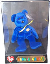 Ty Beanie Baby: Clubby the Bear/Dark Blue/ Beanie Babies Official Club W/Case