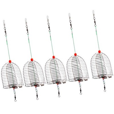 5pcs Fischerköder Käfig Käfig Käfig Köderfischerkorb Tackle Köder Käfig