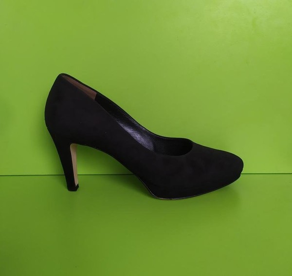 Women Paul Green Heels Black Suede 37 #C3YN