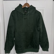 Vintage Nike Center Swoosh Sweatshirt Hoodie Size M Dark Green Embroidered