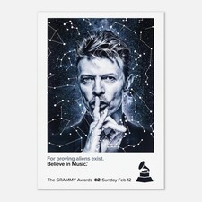 David Bowie Believe in Music Vintage Poster Print Wall Art 24x36 Unframed