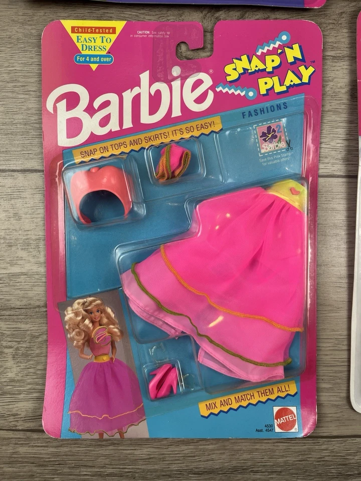 Mattel Barbie Rollerblade / Snap N Play Moda y Joyería Lote De 4 De Colección Años 90’s Foto 4 de 4