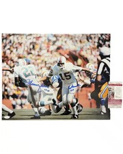 Earl Morrall & Mercury Morris signed 16x20 Photo Miami JSA Authentication