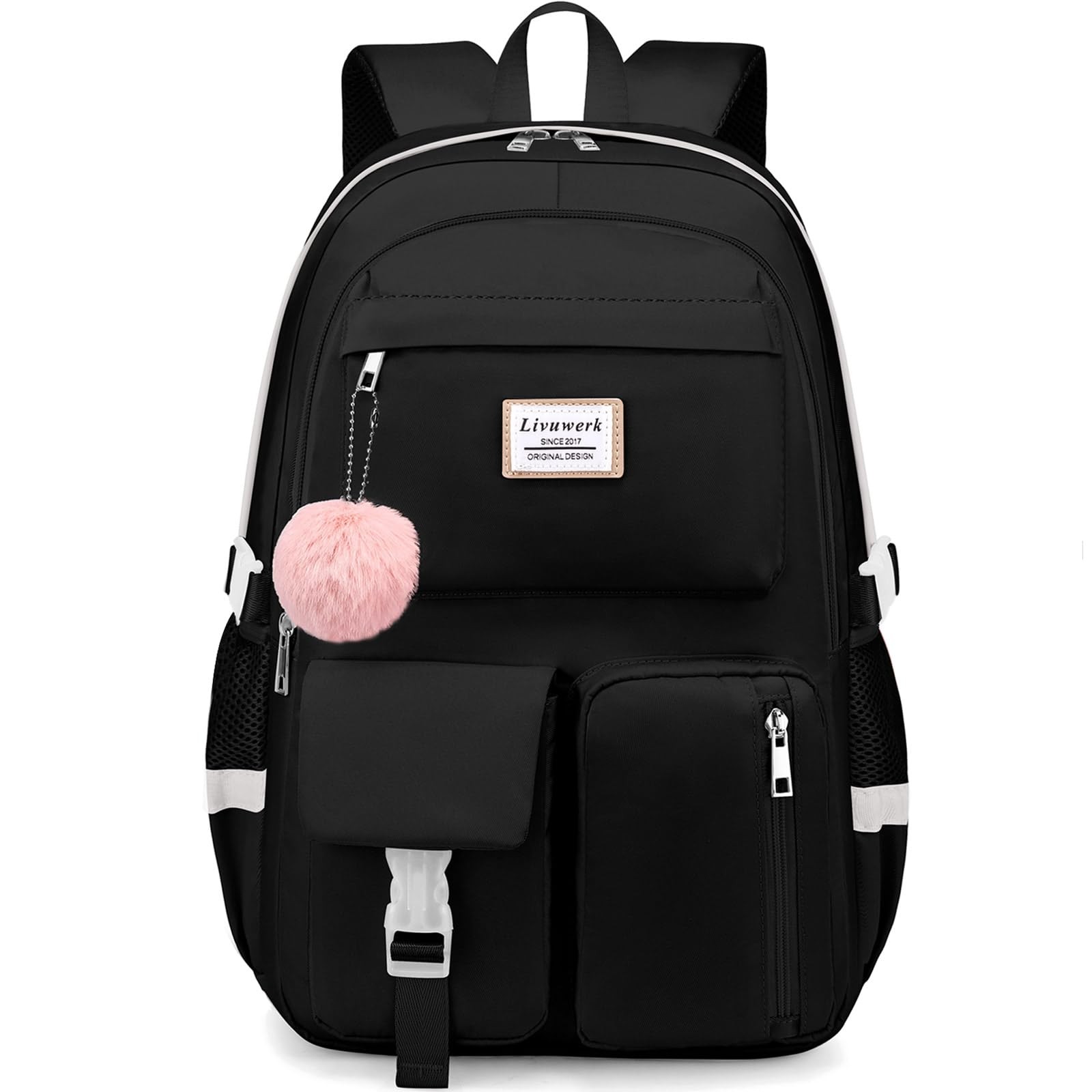 15.6 Inch Anti-Theft Laptop Backpack for Women College Student Bookbag-image