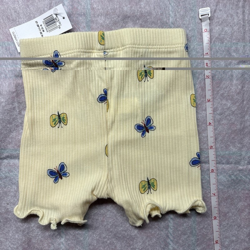 Old Navy Little Girls Yellow Butterfly Print Shorts 6-12 Months