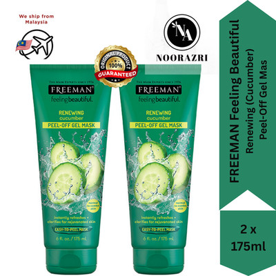 2 x Freeman Cucumber Peel-Off Gel Mask ( 175ml ) Renewing, Soothing, Clarifying