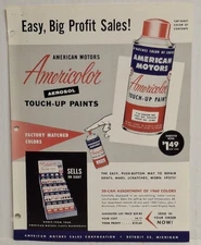 Rambler AMC Metropolitan Americolor Touch-Up Paint Display Order Form Release