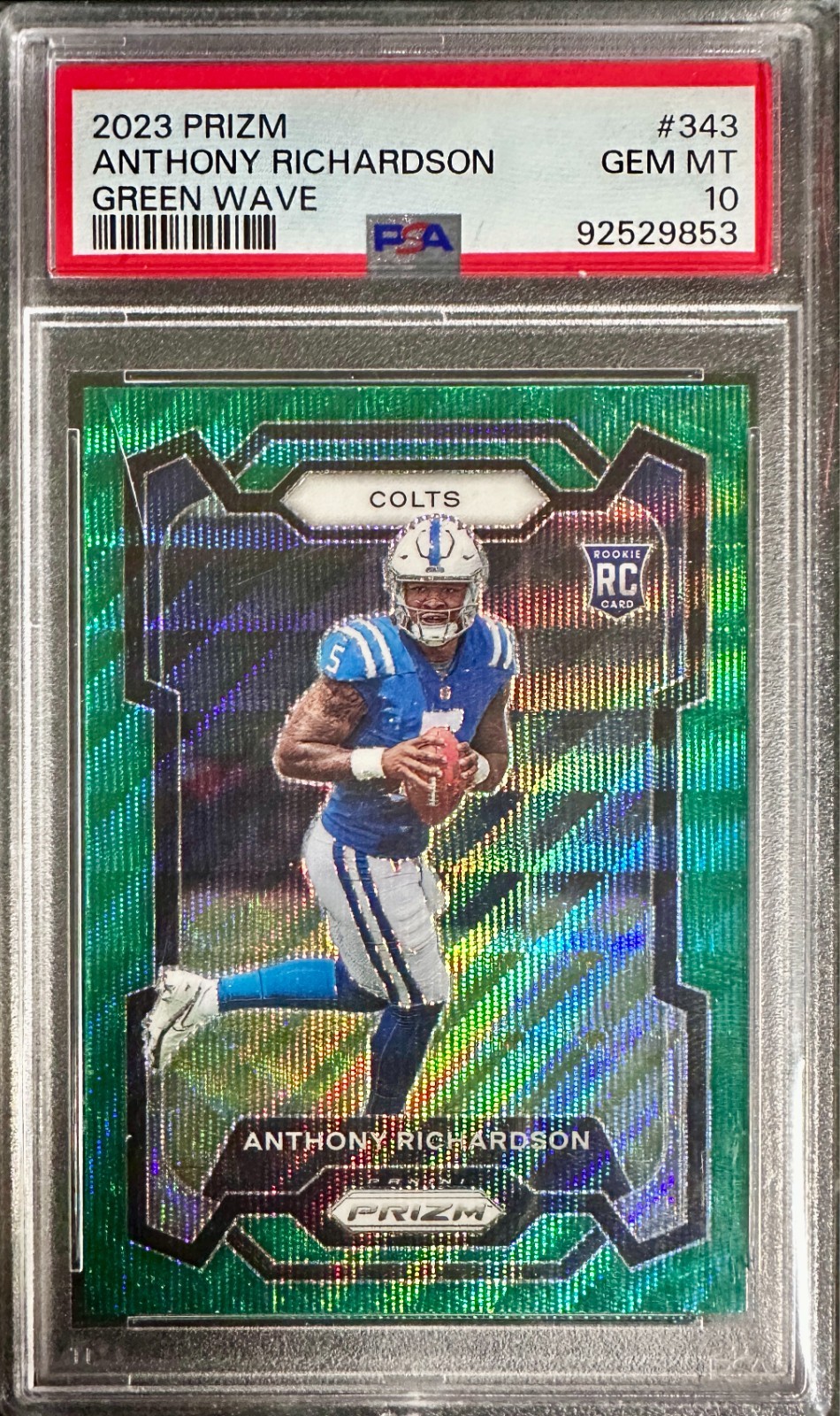 Anthony Richardson - #343 - 2023 Panini Prizm - Green Wave Prizm - Rookie Card -