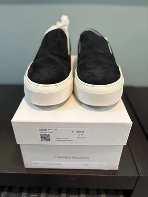 COMMON PROJECTS Men’s ‘Suede Leather Slip-On Sneakers’ Black 43 / 10 US $500+ - Image 1 of 4