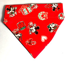 Over Collar Slide On Pet Dog Cat Bandana Scarf CHRISTMAS BABY MINNIE MOUSE MED
