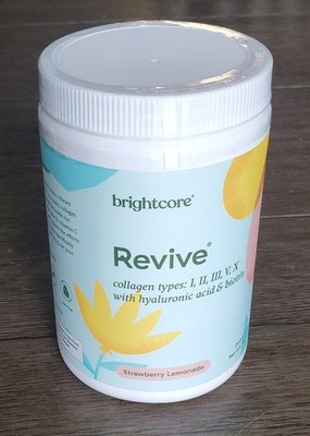 Brightcore REVIVE Collagen Powder Types 1, 2 3, 5, & 10 Hyaluronic Acid & Biotin