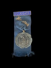 1908 NEW YORK DELEGATE BADGE-Original Republican RNC Chicago-Scarce Early Piece