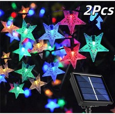 ⭐Solar Powered Star 11M Fairy String Lights Waterproof Xmas Garden Outdoor Decor