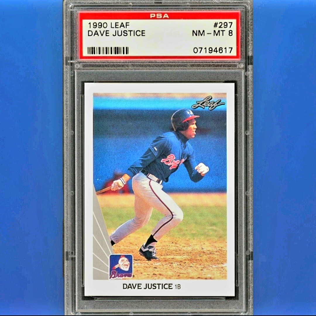 1990 Leaf - David Justice (RC) #297 PSA 8 | eBay