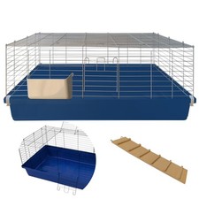 Kleintierkäfig / Meerschweinchen Käfig / Nagerkäfig - 120 cm - dunkelblau