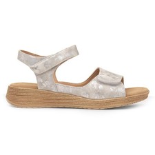 Heavenly Feet Womens Sandals Metallic Adults Ladies Silver Mavis Cloud SIZE