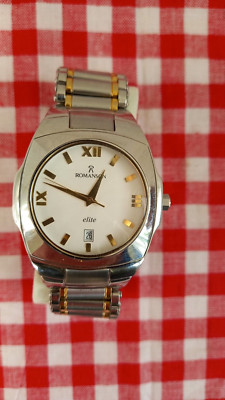 ROMANSON elite RZ2528SM Herrenarmbanduhr Quarz, gebraucht Top! #j123