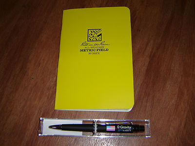  Rite in the Rain Notizbuch und Space Pen schwarz Outdoor Kugelschreiber Forst  