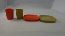 Tupperware Toys 4 Piece Set 2 Cups 2 Plates