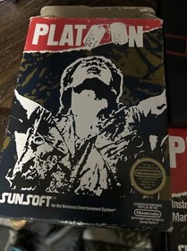 Platoon Nintendo NES Authentic Game Cartridge w Sleeve Manual&nbsp;Box Video