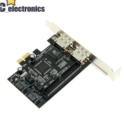 PCIe to 2x SATA2.0 + IDE 40pin + 2x ESATA Hard Disk Controller Adapter Raid Card