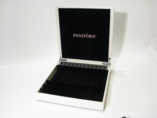 Pandora White Leatherette Large Jewelry Organizer Storage Box